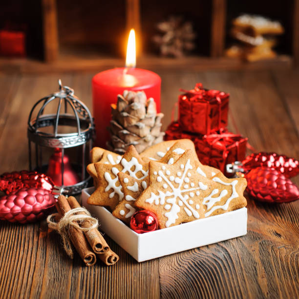 istock Christmas cookies and ornaments, square crop 686234400