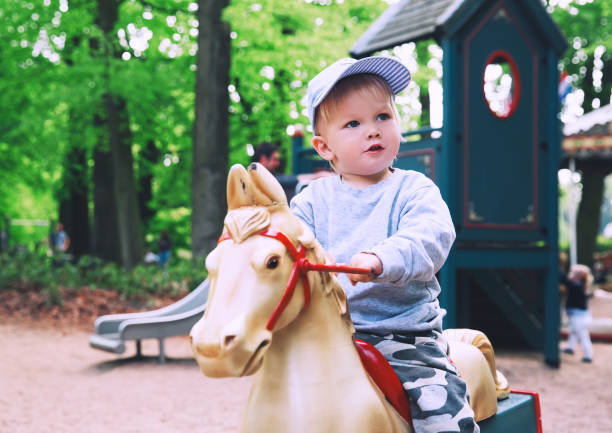 istock Family is having fun at amusement park. 686237886