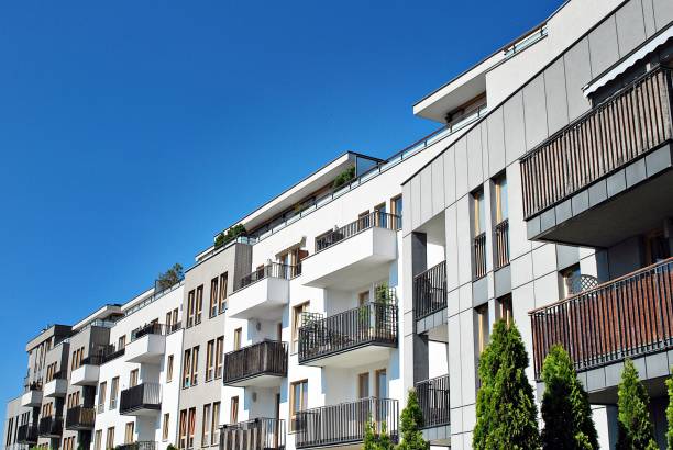 istock Modern apartment buildings exteriors 686247912