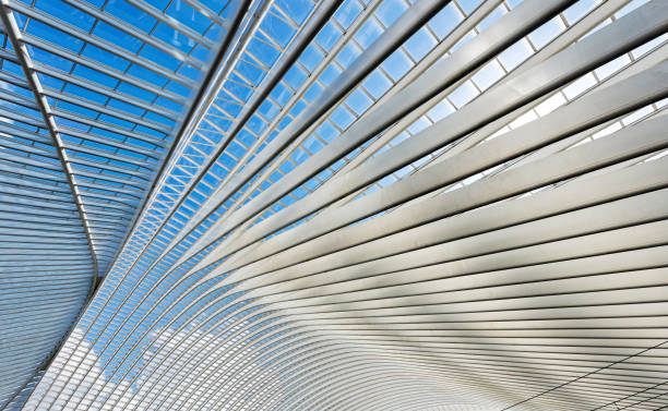 istock Modern metal and glass roof construction 686253668