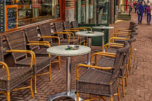 istock View of empty outdoor cafe 686255034