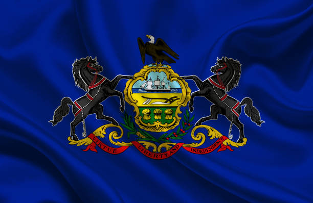 istock Waving Pennsylvania State flag 686261304