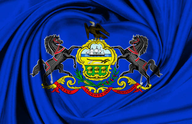 istock Waving Pennsylvania State flag 686261346