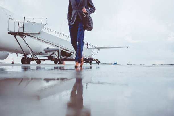 istock Man walking on tarmac at the airport 686267764