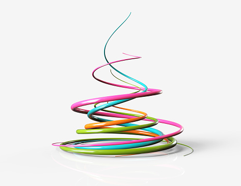 multicolored curves, abstract graphics