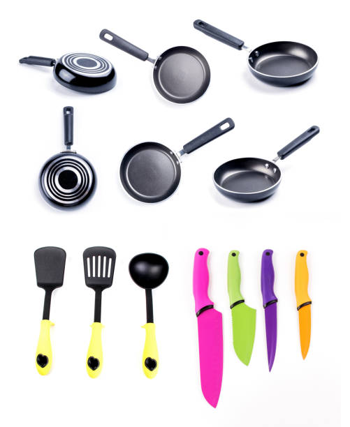 istock Realistic kitchen equipment and cutlery collection isolated on white 686273514