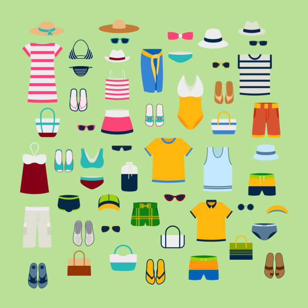239,356 Summer Clothes Illustrations & Clip Art - iStock | Summer clothes  flat lay, Kids summer clothes, Woman summer clothes