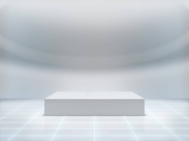 istock Pedestal for display,Platform for design,Blank product stand with background lab. 686304492