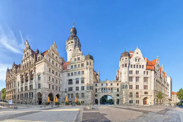 New town hall (Neues Rathaus) in Leipzig, Germany