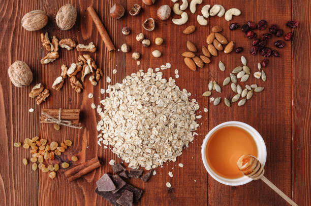 istock Ingredients for delicious and healthy eko granola 686312906
