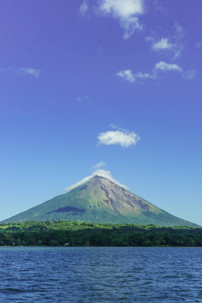 Volcano Concepcion from Ometepe Island, in the lake cocibolca, Nicaragua stock photo