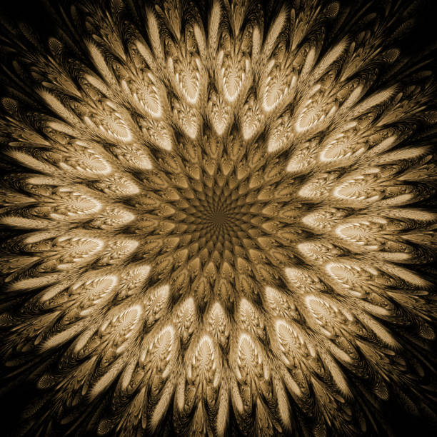 istock Fractal art background for creative design. Abstract fractal. Decoration for wallpaper desktop, poster, cover booklet, card. Psychedelic. Print for clothes, t-shirt. 686322914
