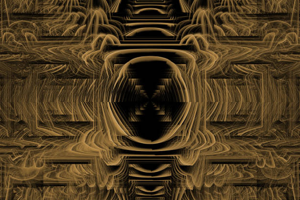 Fractal art background for creative design. Abstract fractal. Decoration for wallpaper desktop, poster, cover booklet, card. Psychedelic. Print for clothes, t-shirt. Magic graphics.