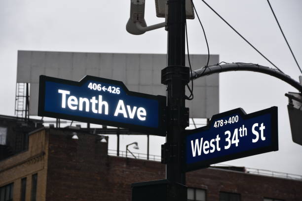 istock Street sign 34 New York 686344588