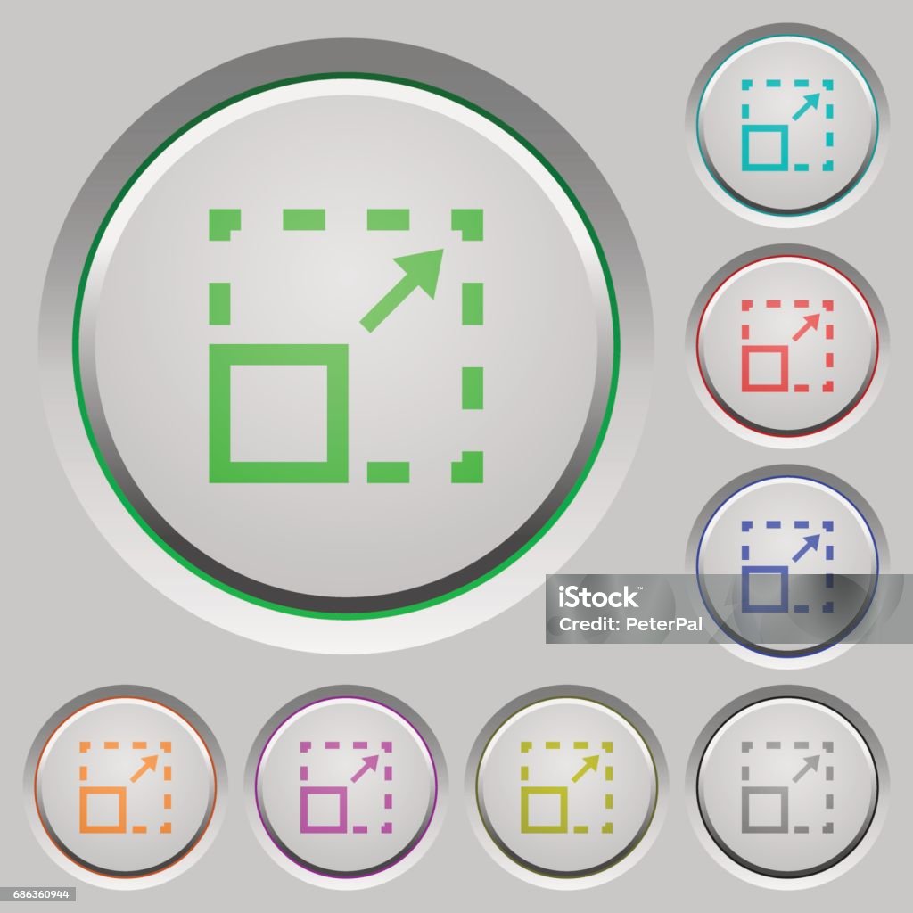 Maximim Button Icon Maximize Element Push Buttons Stock Illustration - Download Image Now ...