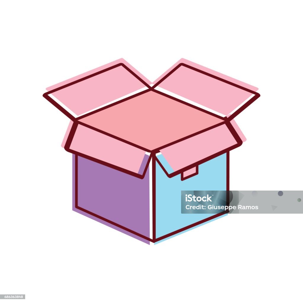 Open Pack Box Open Box Pack To Delivery Services Stock Illustration - Download Image ...