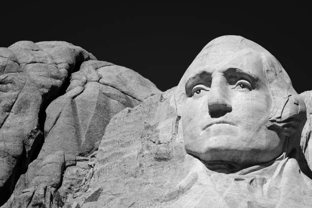 george washington, mount rushmore national monument - mt rushmore national monument imagens e fotografias de stock