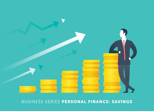Personal Savings Personal Savings Character Vector Illustration small business owner stock illustrations