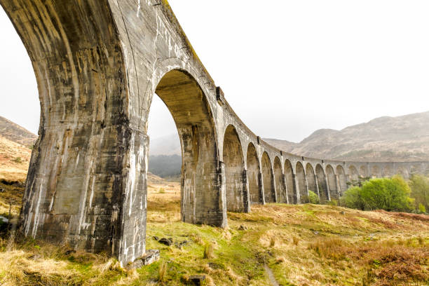 istock Old railway bridge in Glenfinnan Viaduct 686373892