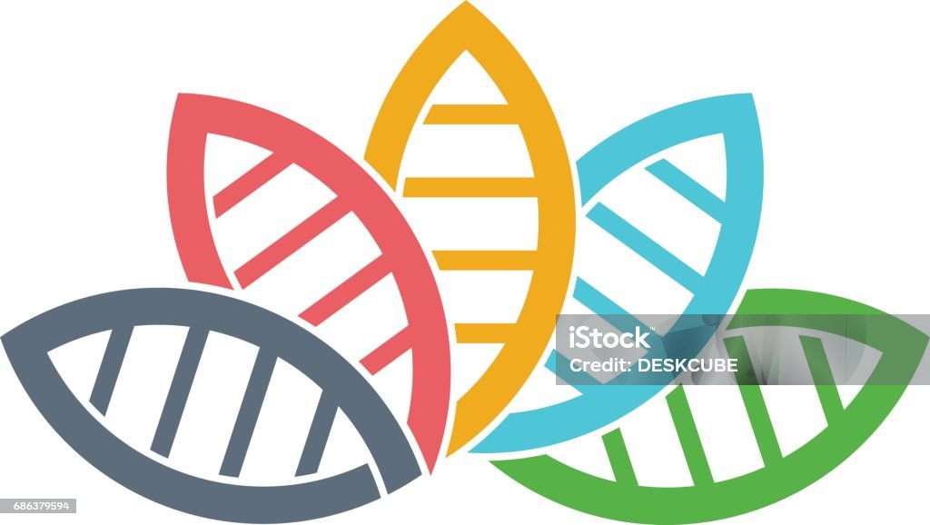 Dna Leaves Vector Design DNA stock vector