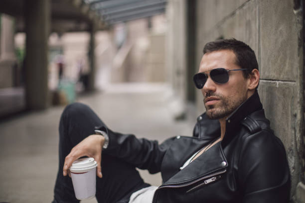 istock Cute man relaxing outdoors 686383366