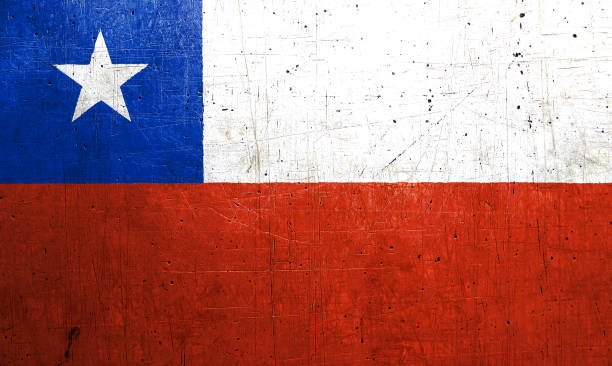 istock Flag of Chile with an old, vintage metal texture 686387046