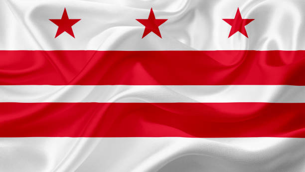 istock Flag of Washington, USA with waving fabric texture 686387290