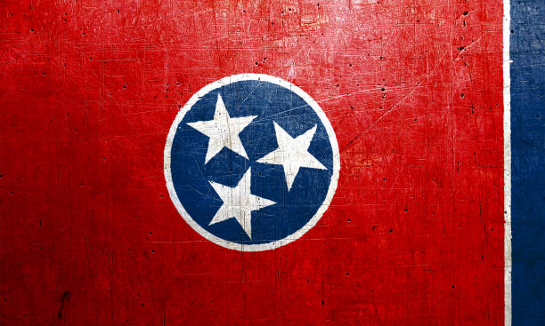 istock Flag of Tennessee with an old metal texture 686387390