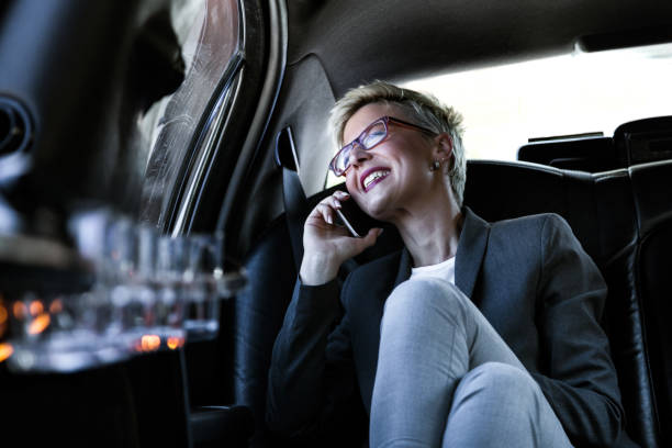 istock Casual limo business talk 686406694
