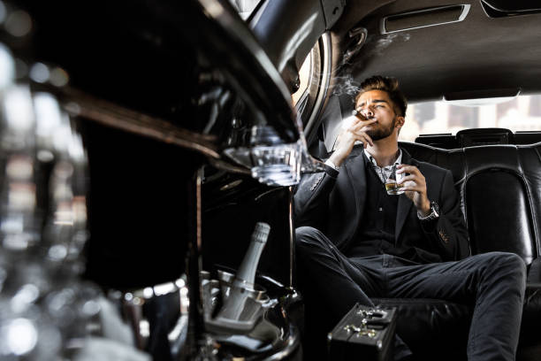 istock Businessman smoking and drinking 686406712