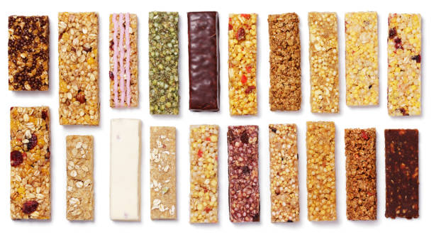 istock set of granola bars (muesli or cereal bar) isolated on white 686412872