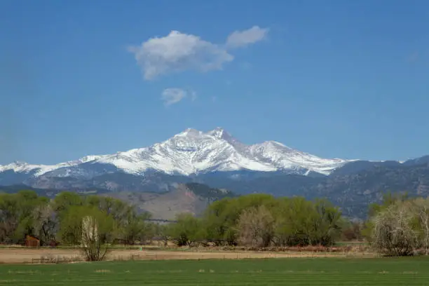 Photo of Beautiful View of Longs Peak in the spring or summer time