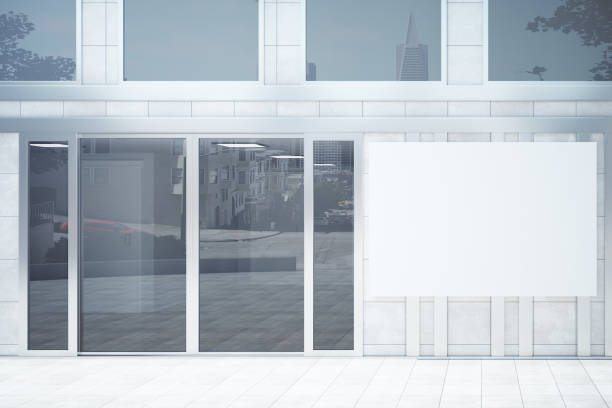 istock Shop exterior with poster 686423510