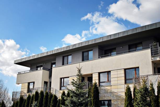 istock Modern apartment buildings exteriors 686425684