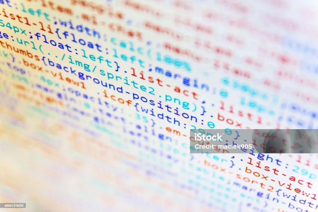 Web Code Photo Website Programming Source Code Closeup Stock Photo - Download Image ...