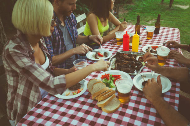 istock Friends have lunch time in nature 686432206