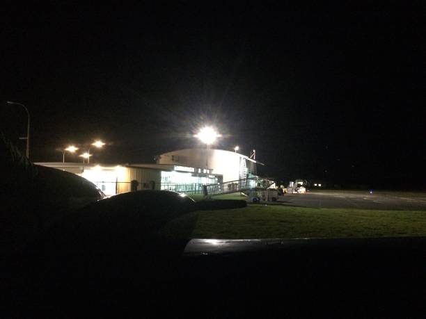 istock Night at Gisborne Airport 686451616
