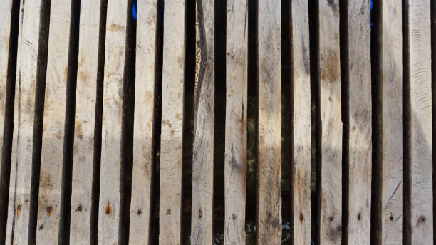 istock Set of long wood pieces texture with nails 686452936