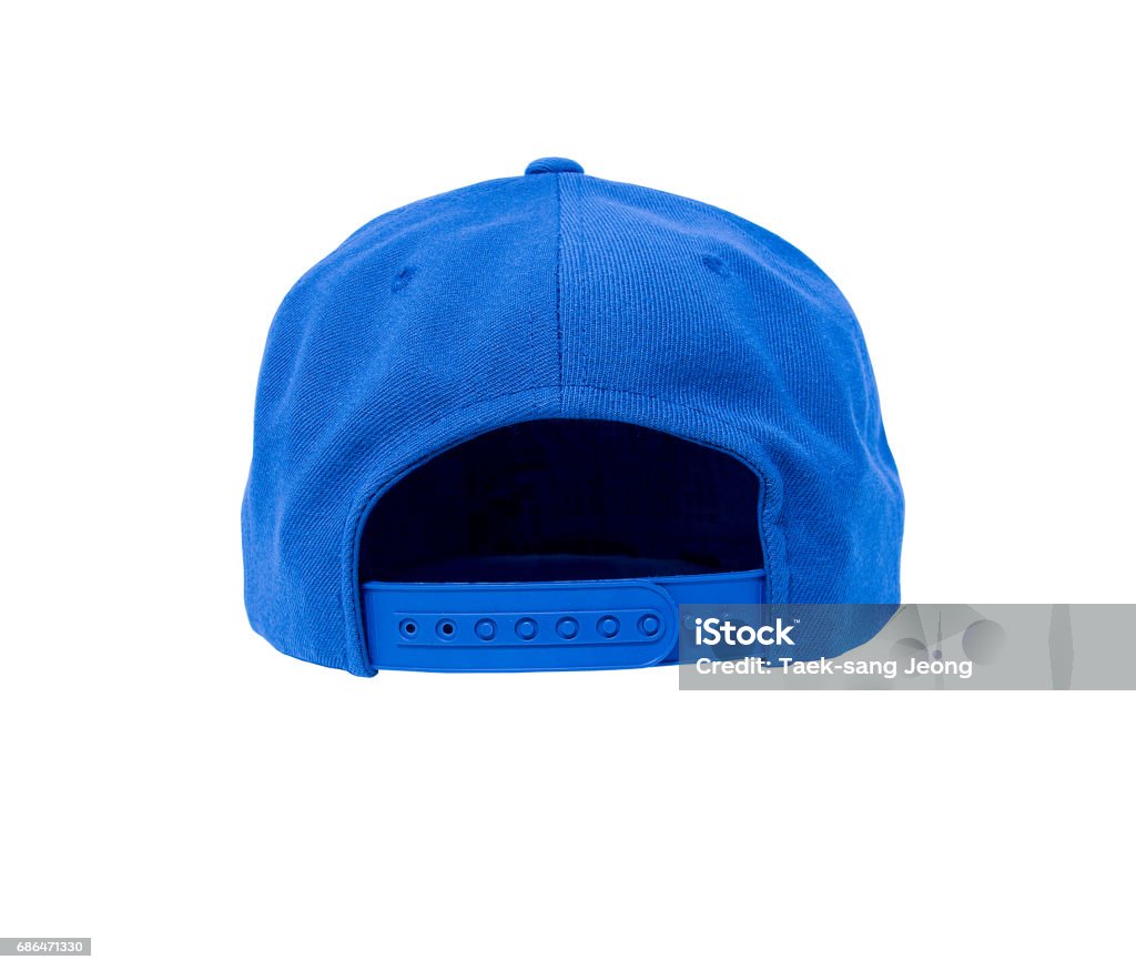 Back Snap Blank Flat Snap Back Hat Blue Back View Stock Photo - Download Image ...