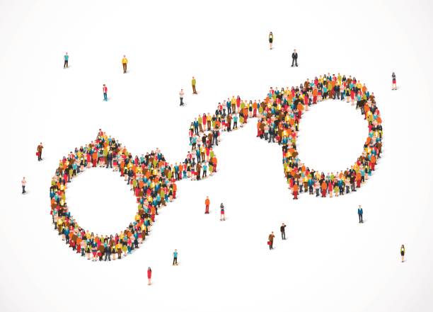 istock Group of people in the form of handcuffs 686473756