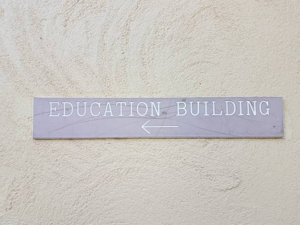 istock grey education building sign on wall 686477760