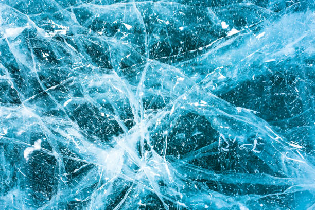 istock Abstract Of Cracks On The Ice 686478938
