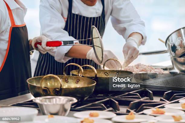 Busy Cooking Stock Photo - Download Image Now - Cooking, Crowd of People, Chef