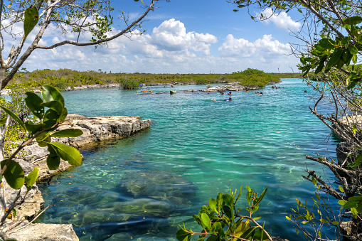 Yal-Ku Lagoon,  snorkeling destination near Playa Del Carmen,Quintana Roo,Mexico