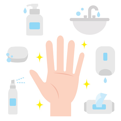 Clean Human Clean Human Hand Hand Hygiene Stock Illustration - Download Image Now ...