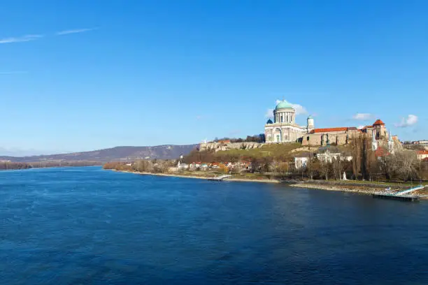 Beautiful view of the Basilica in Esztergom, Hungary