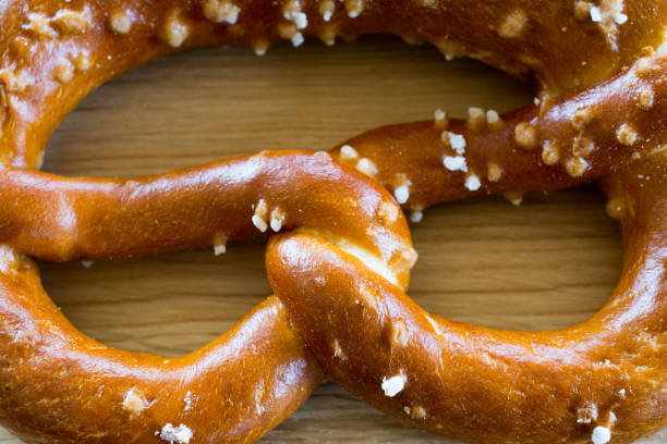 istock Salted pretzel closeup. 686491486