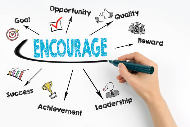 istock Hand with marker writing - Encourag concept 686495140