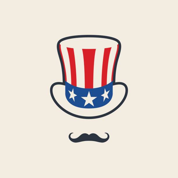 istock Uncle Sam's Symbol. Hat with mustache. Concept of American Freedom and liberty. Vector icon. 686507636