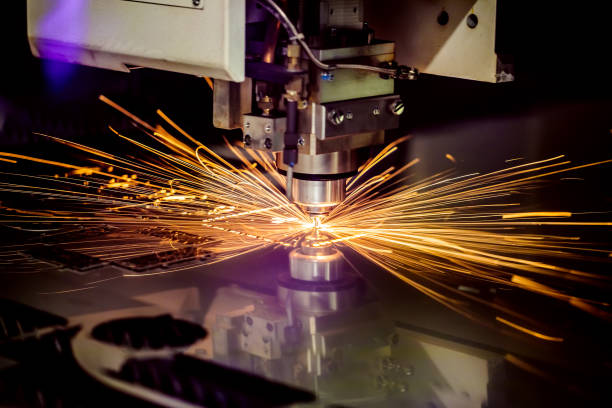 istock CNC Laser cutting of metal, modern industrial technology. 686518954